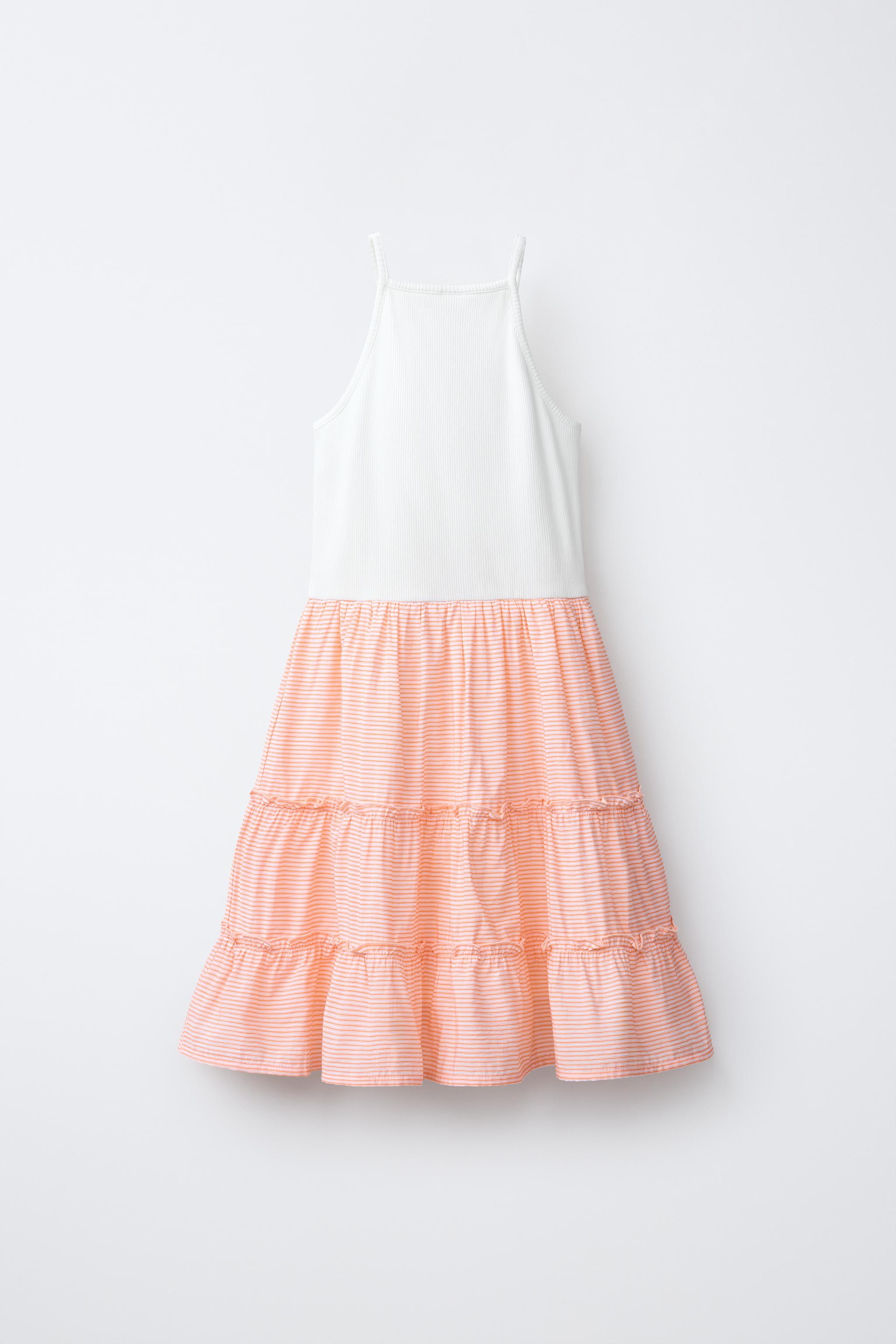 RUFFLED RIBBED DRESS